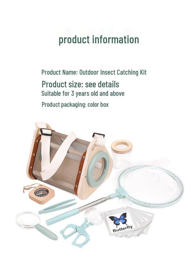 Kids' Outdoor Insect Catcher & Science Exploration Kit with Compass and Magnifying Glass