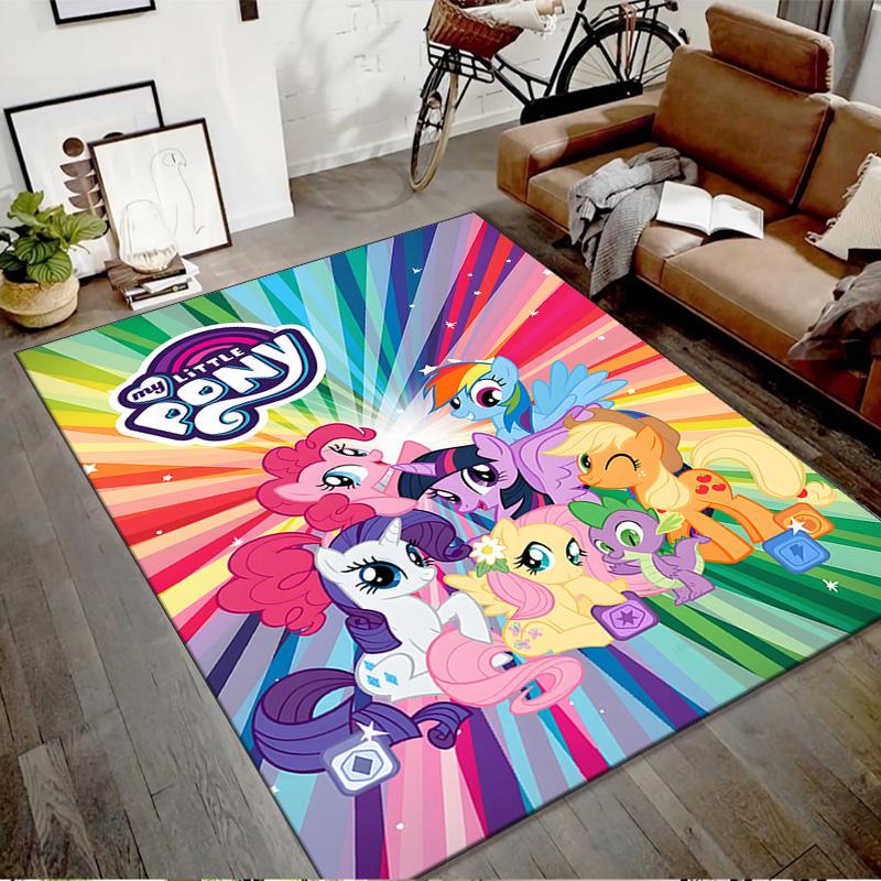 1pc My Little Pony7 Design Printed Area Rug Carpet for Bedroom Living Room Home Decor Rugs Mat Non Slip Mat Rug for Bedside