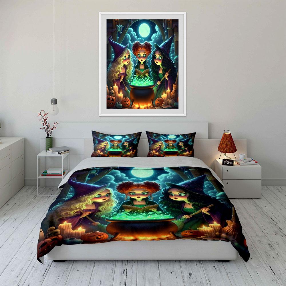 Magical witches' moonlit spell. Bedding sets Duvet covers Pillowcases(1* Duvet Cover 2* Pillowcases without duvet insert)
