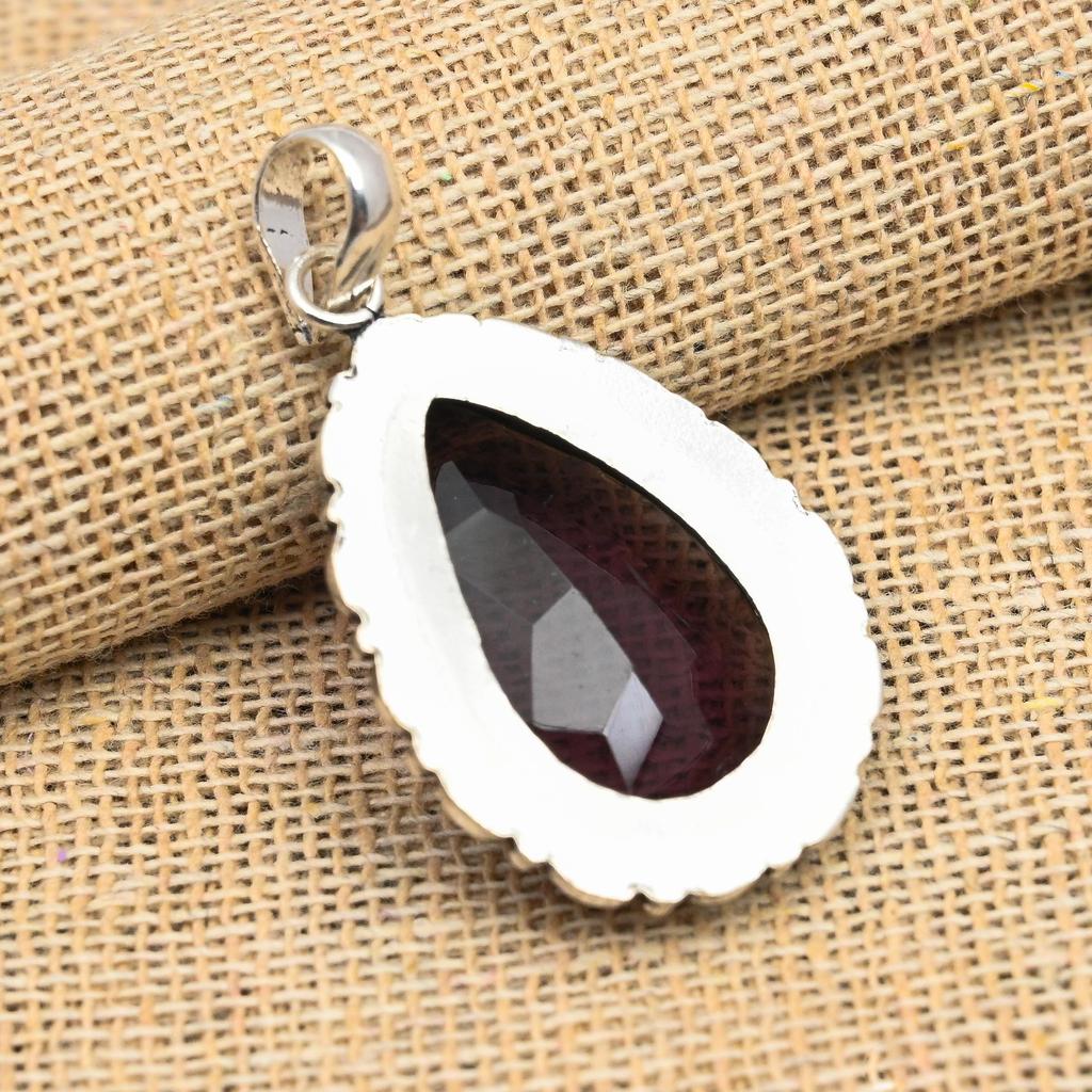 Amethyst Gemstone Handmade 925 Sterling Silver Jewelry Beautiful Pendant For Thanksgiving