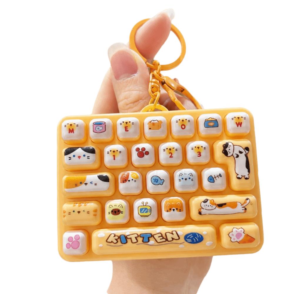 26 Key Decompression Button Toy Creative Style Keyboard Keychain Children Use