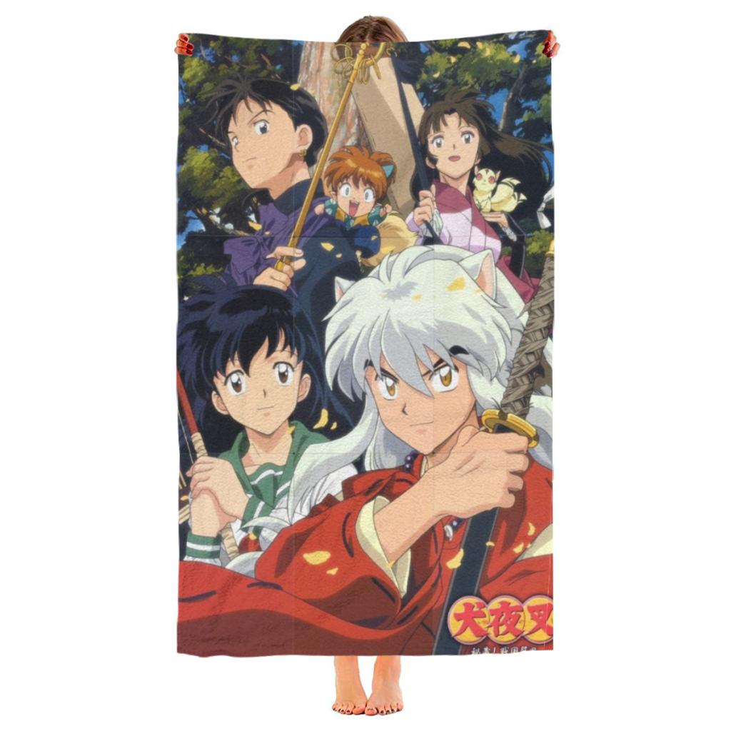 Quick Drying Beach Towels Kagome And Inuyasha Anime Oversized 30X60Inch Printing Towel Super Absorbent Pool Towel Blanket