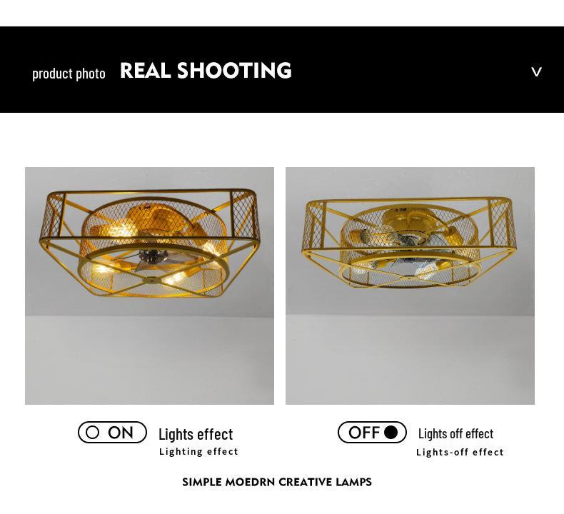 Retro Flush Mount Ceiling Fan Light with Remote - Antique Nostalgic Design for Home and Restaurant.