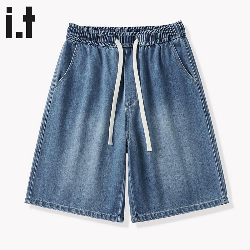 Men's :CHOCOOLATEit Ice Silk Washed Loose Fit Denim Shorts