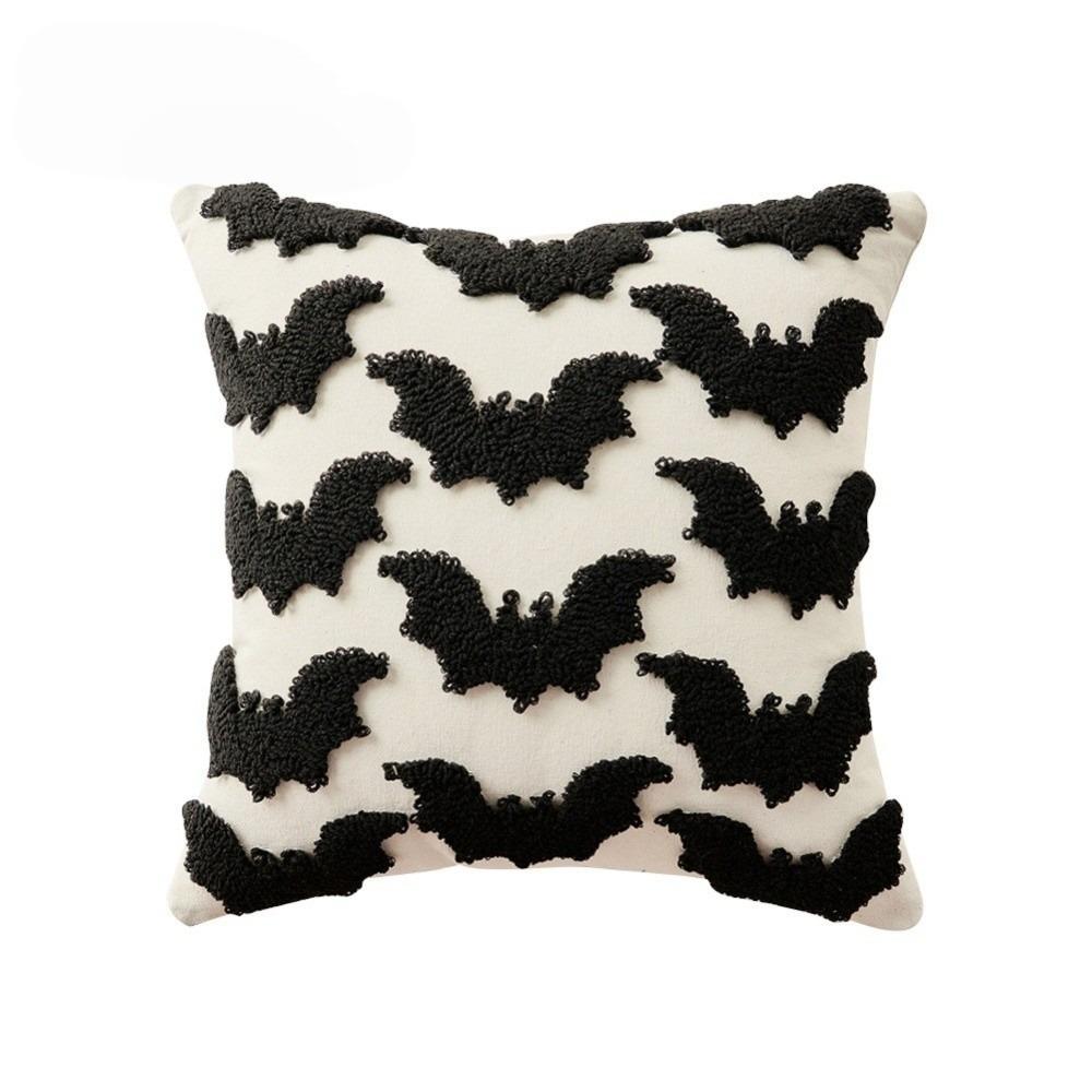 Comfortable Halloween Pillow Cover Wear Resistant Skin-friendly 3D Tufting Pillowslip Soft Texture Adorable Throw Pillowcase