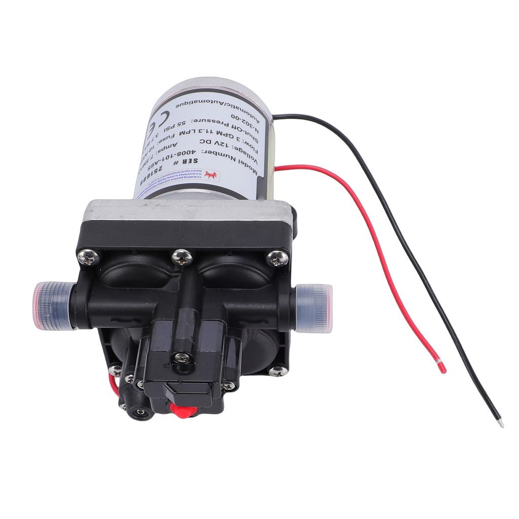 3.0 GPM RV Water Pump 4008 101 A65 Self Priming 12V Quiet Marine Water Pump for Camping Vehicles Trailers Small Boats