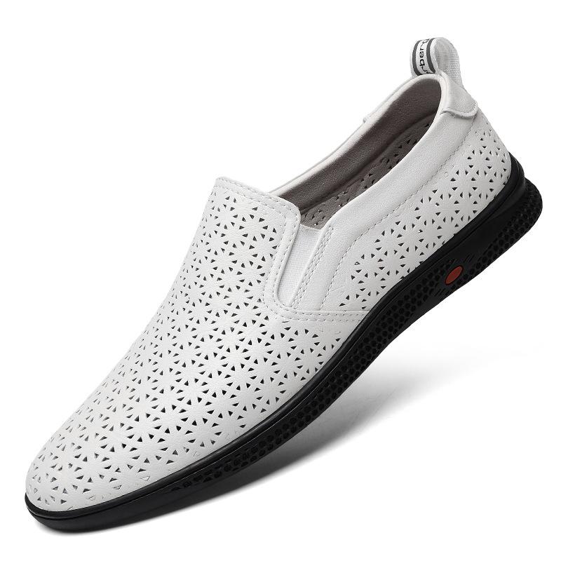 67 Men'S Shoes Leather Shoes One Pedal Flat-Bottomed Lazy Business Gentleman Casual Shoes Spring And Summer Low-Top Feet Single Shoes