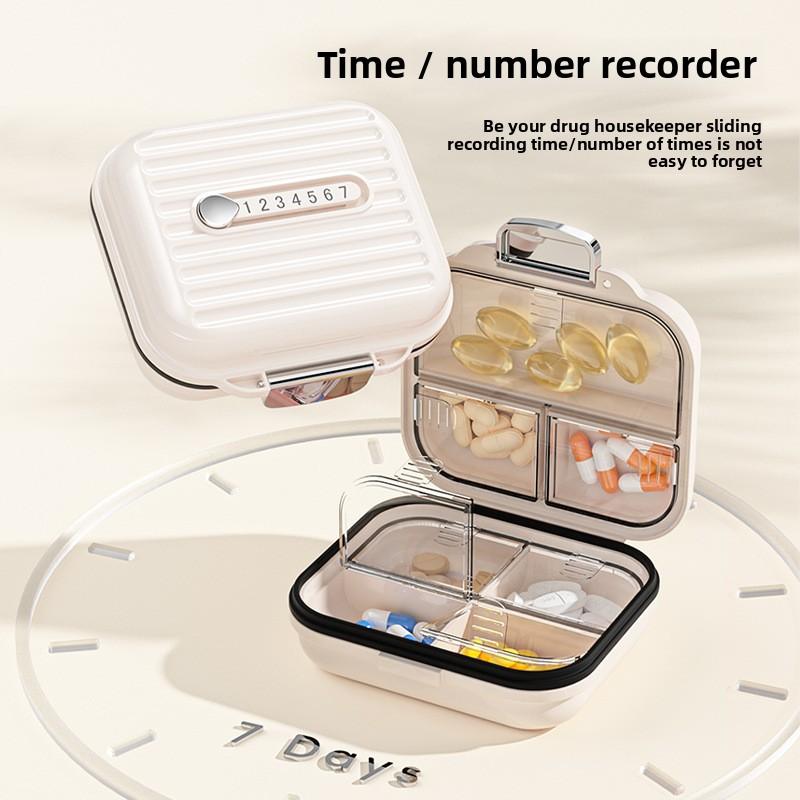 7-day Pill Organizer Portable Daily Medication Box with Leakproof Room Easy-friendly and Large Capacity