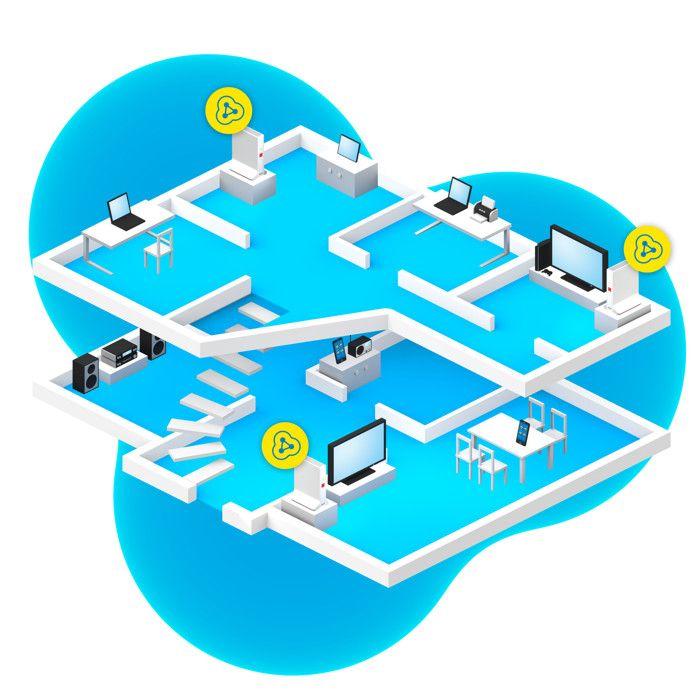 AVM FRITZ!Mesh Set 4200 Ripetitore Wi-Fi 6E Dual-band 4200 Mbit/s Rosso e Bianco