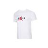 Air Alphabet Homme Volant Logo Impression Col Rond Décontracté Manches Courtes Blanc Homme DM1463-100