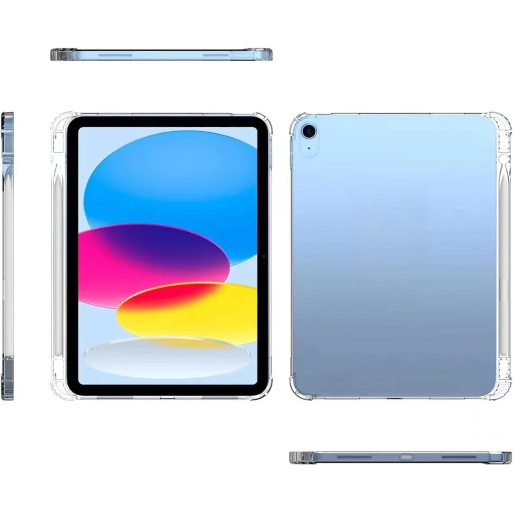 Transparent Aribag Table Case For IPad 10th A16 2025 Air 3456 Mini 12345 iPad Pro 10.5 11 12.9 Ultra Thin with Anti-drop Pencil Holder Tablet Cover
