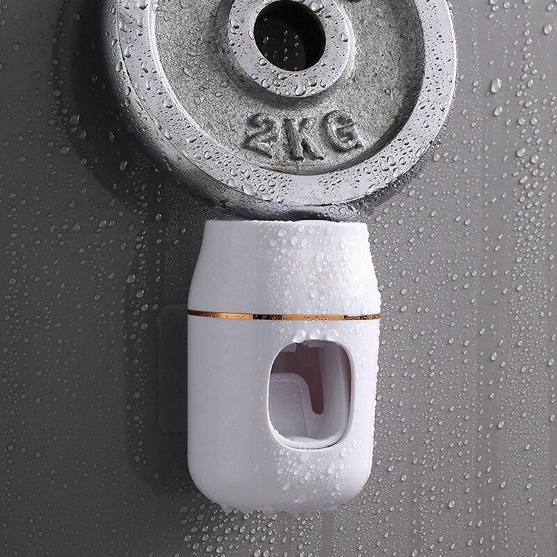Kreative Automatische Zahnpasta Spender Wand Montiert Zahnpasta Squeezer Lagerung Rack Wasserdichte Faul Badezimmer Accessoriest Set