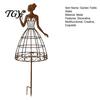 Künstlerische Pflanzenstütze für Sträucher, Vintage Lady Garten-Rankgitter-Pfahl, Rustikale Kunst-Dekoration für den Hof, Elegante Frauen-Silhouette, Weiblicher Pfahl für Kletterpflanzen
