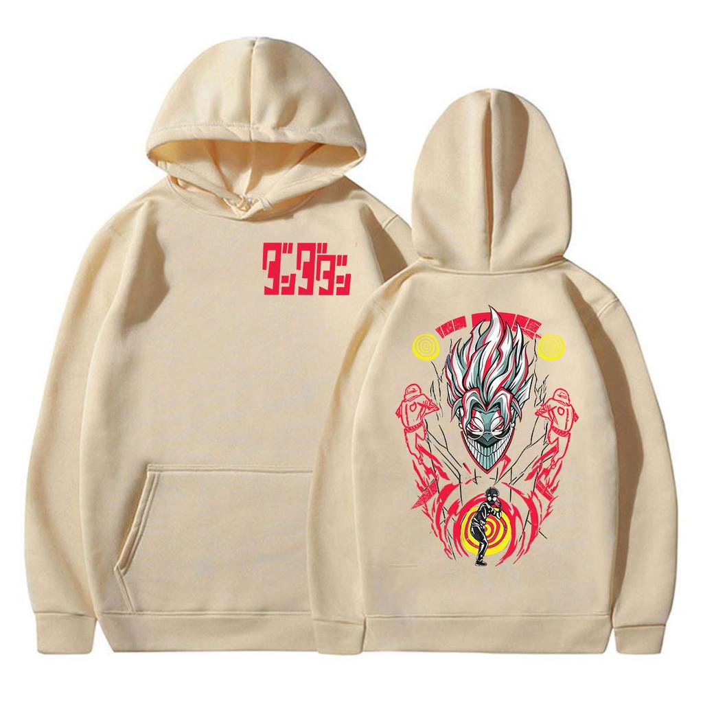 Cooler Japanischer Anime Dandadan Ken Takakura Okarun Print Hoodie Herren Damen Vintage Langarm Sweatshirt
