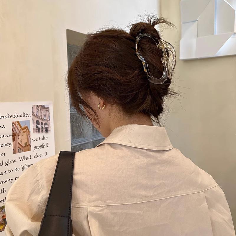 High-End Transparente Haarklammer mit Haifischzahn für dickes Haar - Großes Damenaccessoire