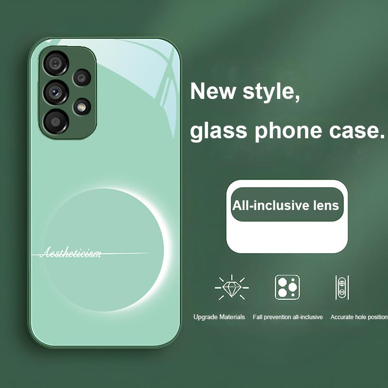 Aestheticisn For Samsung Galaxy Note 8 9 S10 Plus S20 S21 FE S23 Ultra A70 72 73 50 51 52 53 Tempered Glass Phone Case