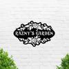 Metal Garden Sign Welcome Yard Decor Outdoor Plaque Custom Name Gift
