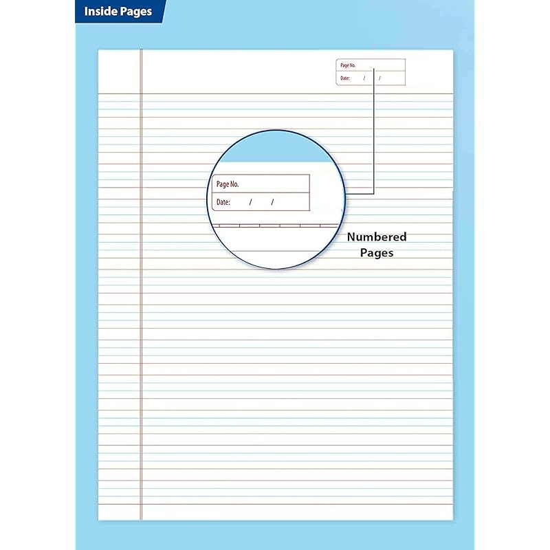 Rush Rough A4 Spiral Notebook 500 Pages | Single Line Ruled | 500 Pages Notebook Ruled | Pack of 1 | Spiral Register (50 500