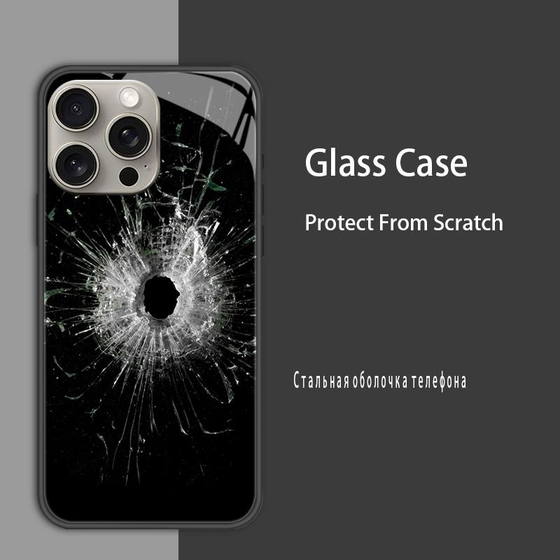 Für iPhone 15 15Pro Max Plus Hülle Abdeckung Hartglas Hülle Hartschale Bumper Für iPhone 14 Pro 14 Plus 14Pro Max Schutzhülle