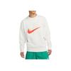 Nike Logo Letter Round Neck Pullover Long Sleeve Sweatshirt Men sweatshirt White DO8892-030