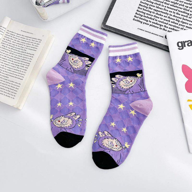 

Женские модные хлопковые носки с японским аниме-мультфильмом, длиной до середины и выше колена Standard (No Label)