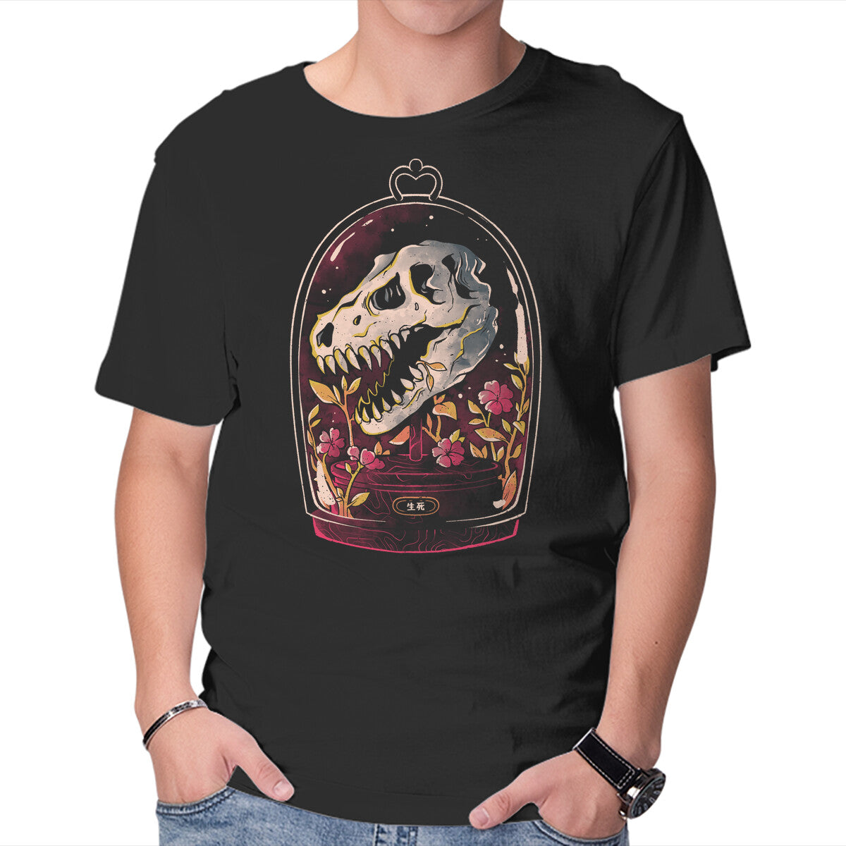 Unisex Crew Neck T-Shirt Dino Relic Graphic Short Sleeve Casual Tee XXXL