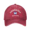 Edinburgh Scotland United Kingdom Unstructured Baseball Caps Distressed Denim UK Flag Snapback Unisex Running  Adjustable Hats