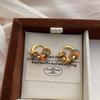 Classic Circle Earrings Ear Buckles Retro Contrast Color Enamel Drop Glaze Removable Multi-Wear Method Premium Niche Fashion Earrings