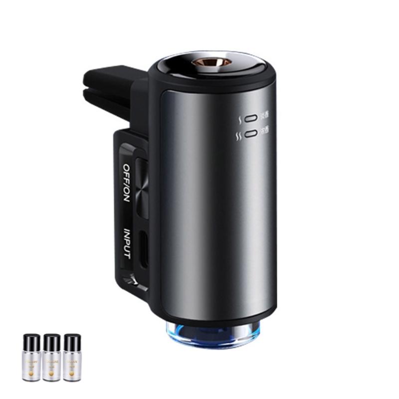 

Easy Installation Car Air Freshener Aluminum Construction Builtin Battery Adjustment Scent Release Vent Clip