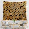Geometric Wood Pattern Tapestry Northern Europe Style Tapestry Hippie Home Living Room Bedroom Decoration Psychedelic Tapestries