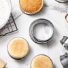 8/9/10CM English Muffin Rings Crumpet Rings Double Rolled Tart Ring Round Stainless Steel Muffin Tart Rings Mold Baking Tools