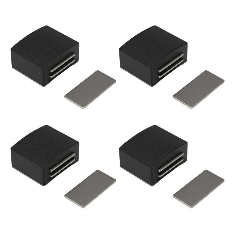

4PCS Magnetic Door Catchers Adhesive Without Mounting Modern Design Secure Closure Solution Upgrades for Cabinets Wardrobes чёрный
