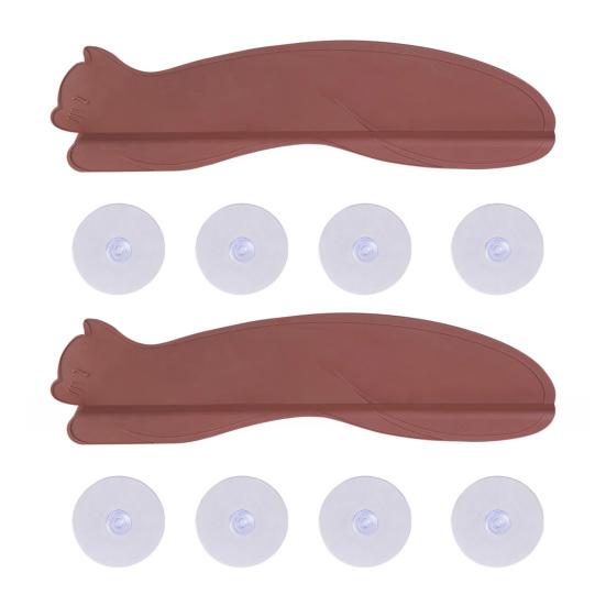 Yousheng 2 Stück Cartoon Katze Spülbecken Spritzschutz mit Saugnäpfen Gemüsewaschen Wasserspritzer Schutz Küchenarbeitsplatte Kätzchen Spritzschutzbrett