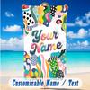 Decorative Artwork Theme Beach Towel Personalized Custom Name & Text Soft Quick Dry Beach Towel for Swimming Travel