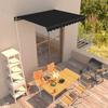 Retractable Awning - EXCLUSIVE HOUSE - Manual Awning 350x250 Cm - Aluminum - PU Polyester Fabric - Anthracite