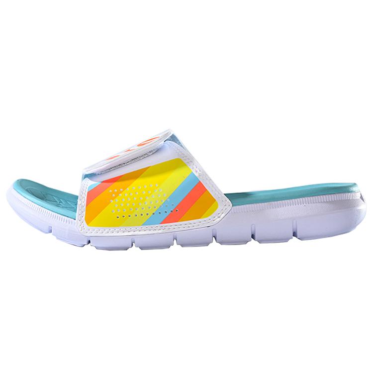 

новые шлепанцы LiNing Badfive Quiet Slide для мужчин, бело-сине-желтые 46