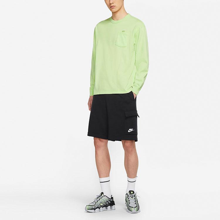 Nike Sportswear Max 90 Long Sleeve Running T-Shirt With Pocket Men Tops Light-Lemon-Green DD3875-383