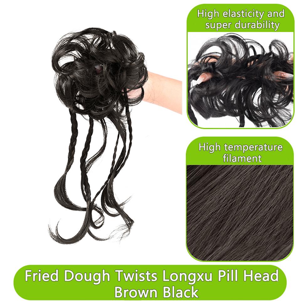 

Синтетическая булочка для волос, шиньон, булочка для волос, резинки для волос для женщин, эластичные взъерошенные резинки для волос с косами, вьющиеся волосы, булочка, шиньоны