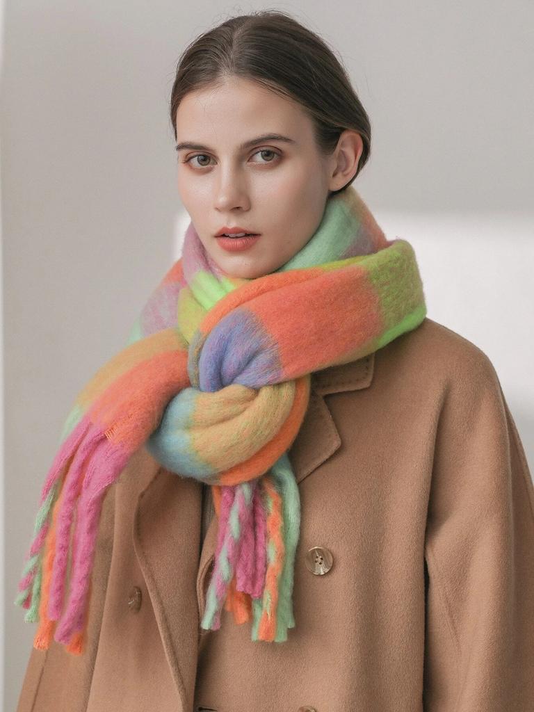 NY Luksus Vinter Tykk Varm Skjerf Dame Kasjmir Sjal og Wraps Pashmina Halsduk Bufanda Dame Lang Dusk Echarpe