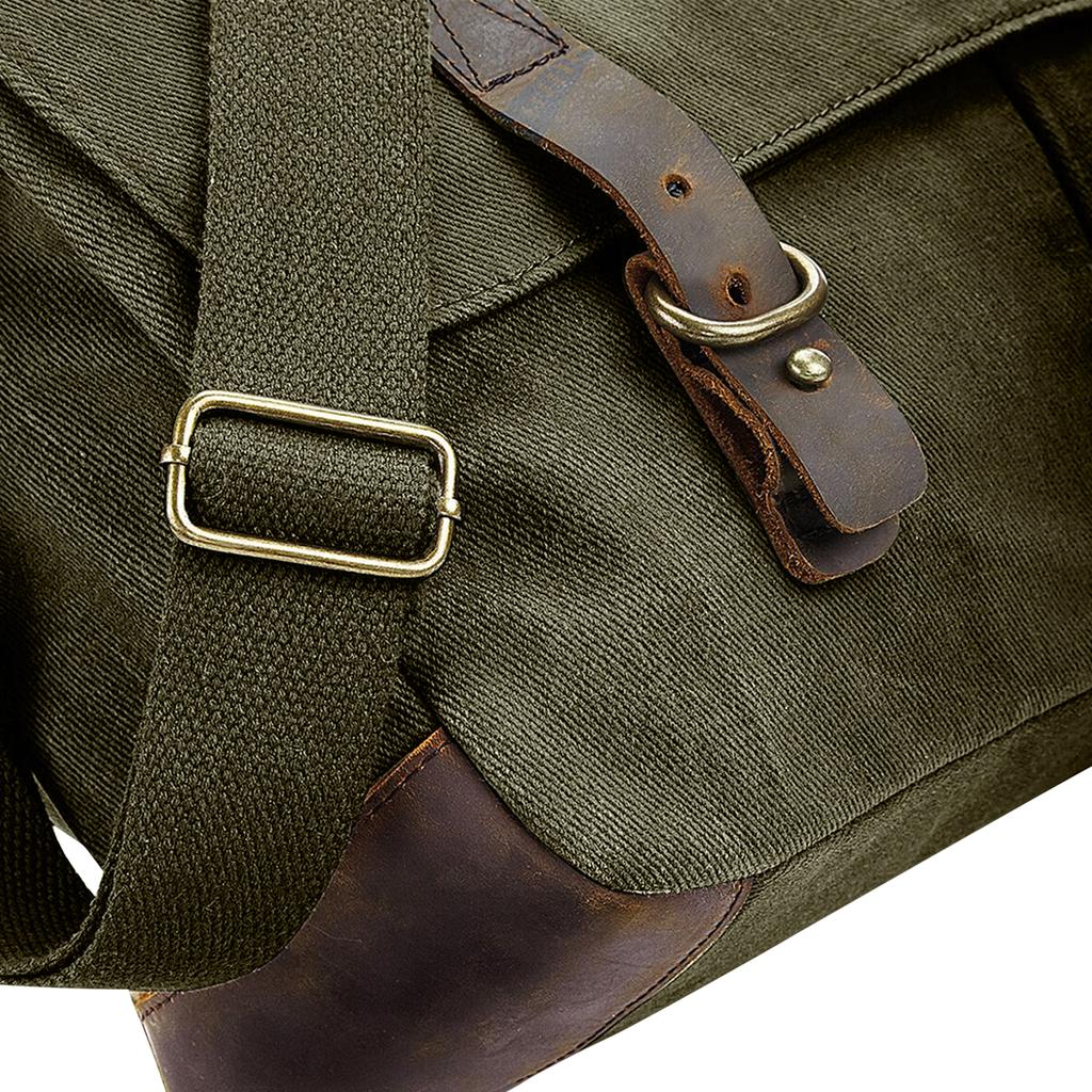 Quadra Heritage Waxed Canvas Messenger Bag