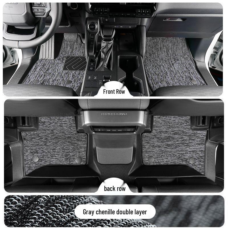 Toyota Prado TPE Floor Mats (2010-2025 Models) - Full Coverage, Car Interior Accessories