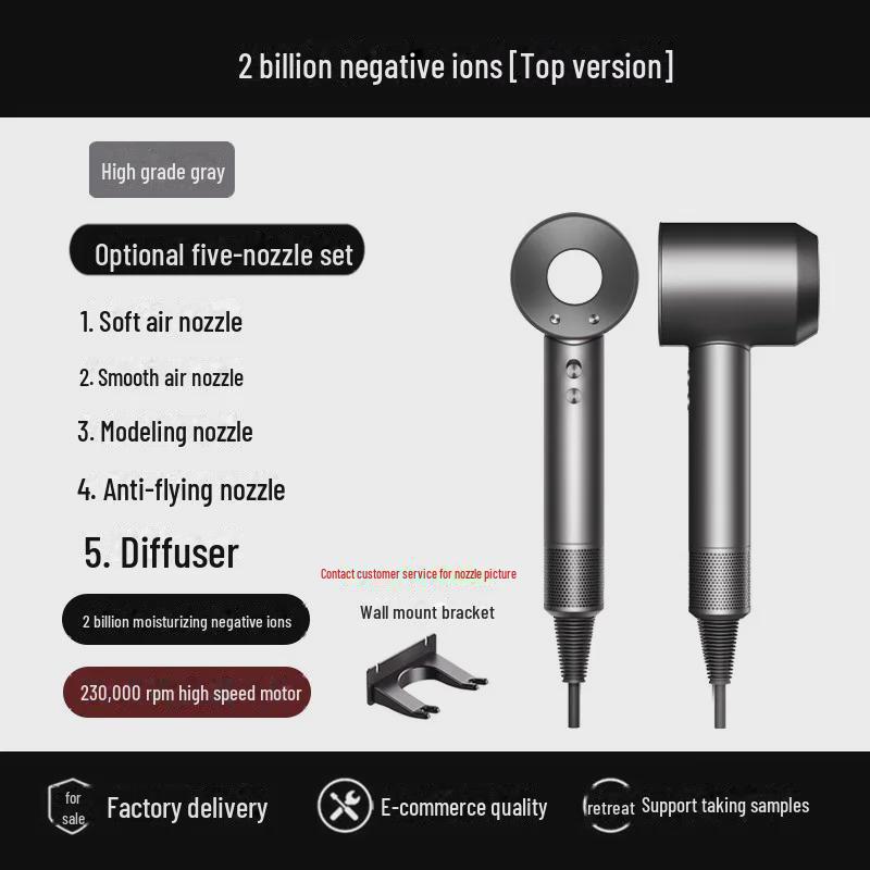 Mousen High-Speed Leafless Negative Ion Hair Dryer for Home & Salon