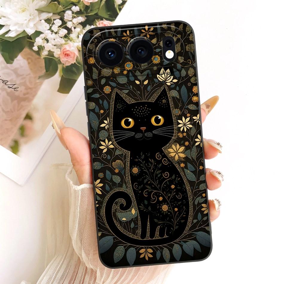 For Honor 500 5G 2026 Cute Cat Flower Cartoon Phone Case For Honor 500 MEY-AN00 Shockproof Soft Silicone Covers Bumpers