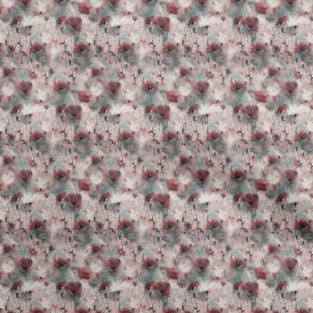 oneOone Cotton Flex Green Fabric Abstract Watercolor Floral Dress Material Fabric Print Fabric By The Yard 40 Inch