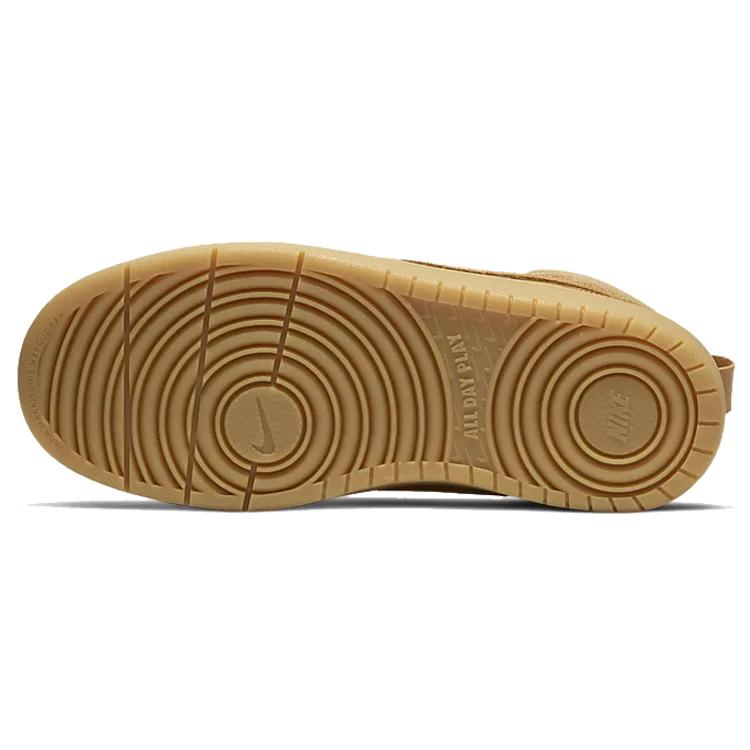 New Nike Court Borough Mid 2 Boot Wheat GS BQ5440-700