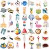 50pcs Boat Beach Pool Day Stickers Colorful Graffiti Cell Phone Notebook Cup Luggage Decoration Waterproof Stickers