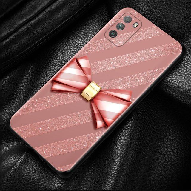Pouzdro na telefon Xiaomi Poco X3 Nfc X3 M3 Pro X3 F3 Gt F1 kryt pro Mi 11t 10t Pro 9t 11 Note 10 Lite Civi Rose Pink Bling Pattern