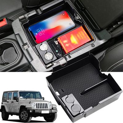 Schowek na podłokietnik konsoli środkowej, organizer na monety, taca do przechowywania, porządkowanie dla Jeep Wrangler JL 2018-2022, akcesoria do wnętrza samochodu