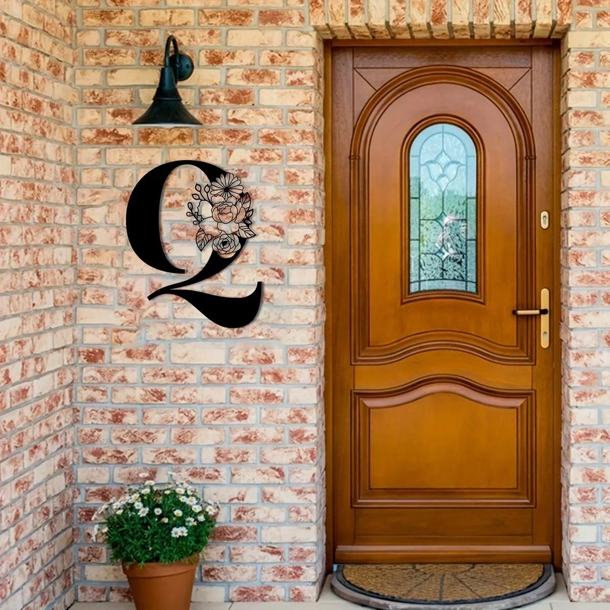 Потрясающая металлическая табличка с цветочными буквами-монограммами! Металлическое — фото 27