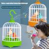 Talking Electric Bird Cage Toys Pet Inductive Voice Controll Simulation Singing Parrot Light Sound Children'S Education Toy Gift